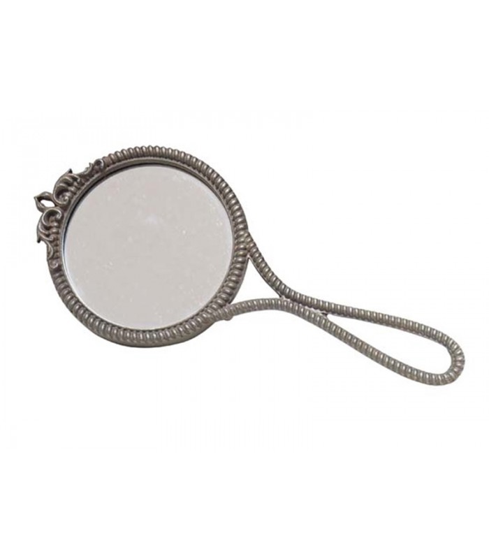 Small Antique Metal Vanity Mirror