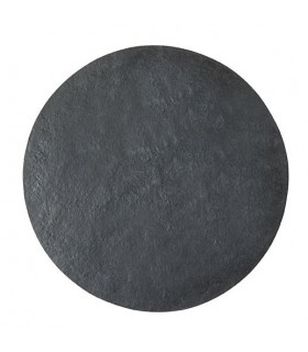 Under Round Plate in Artificial Black Stone