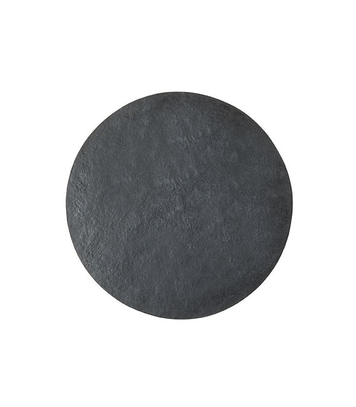 Sous Assiette Rond En Pierre Noir Artificielle