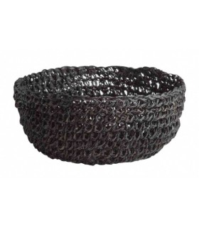 Black Abaca Crochet Bowl ø 12 cm