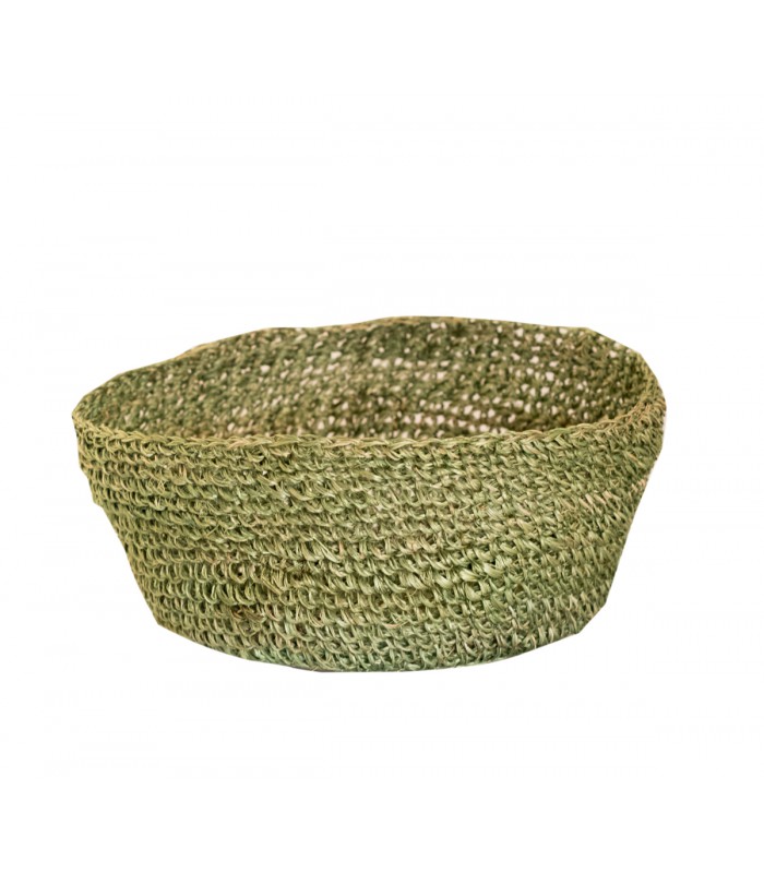 Bol En Crochet d'Abaca Verte ø 12 cm