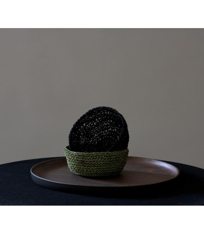 Green Abaca Crochet Bowl ø 12 cm