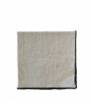 100% Linen Natural Napkin With Black Edge