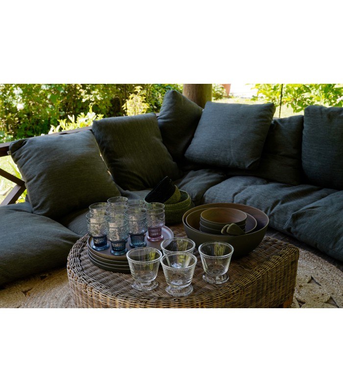 Glass browm with fleur de Lys Medaillon