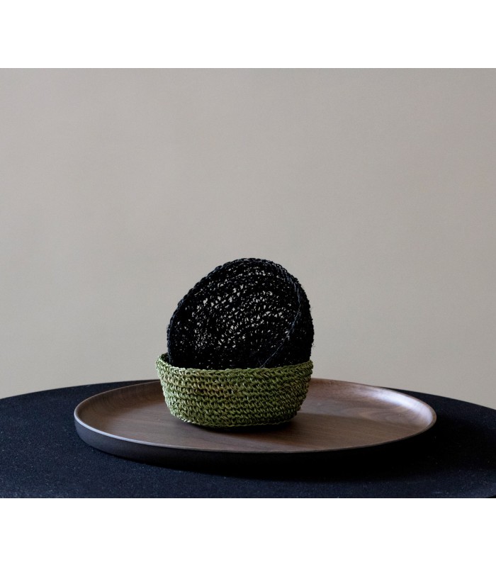 Green Abaca Crochet Bowl ø 18 cm