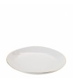 Porcelain dinner plate with golden rim