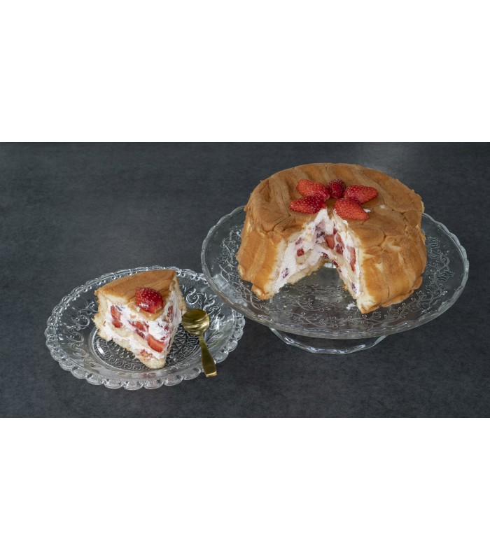 Assiette transparente ornée en verre