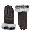 Kassandra Gloves Black Sheepskin, Rabbit