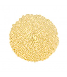 Assiette Bordallo Bloom Jaune Sahara
