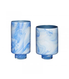 Cloud Vases Blue/White (set of 2)