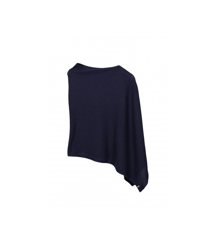 Poncho Paule en cachemire Marine