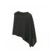 Poncho Paule en cachemire noir chiné Poncho Paule en cachemire noir chiné