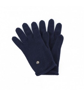 Glove in cashmere navy blue