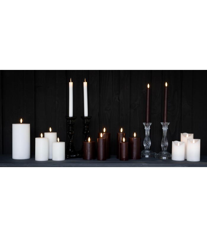 Bougies Sille Rechargeable Bordeaux (Set de 3)