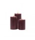 Sille Rechargeable Candles Bordeaux (Set de 3)