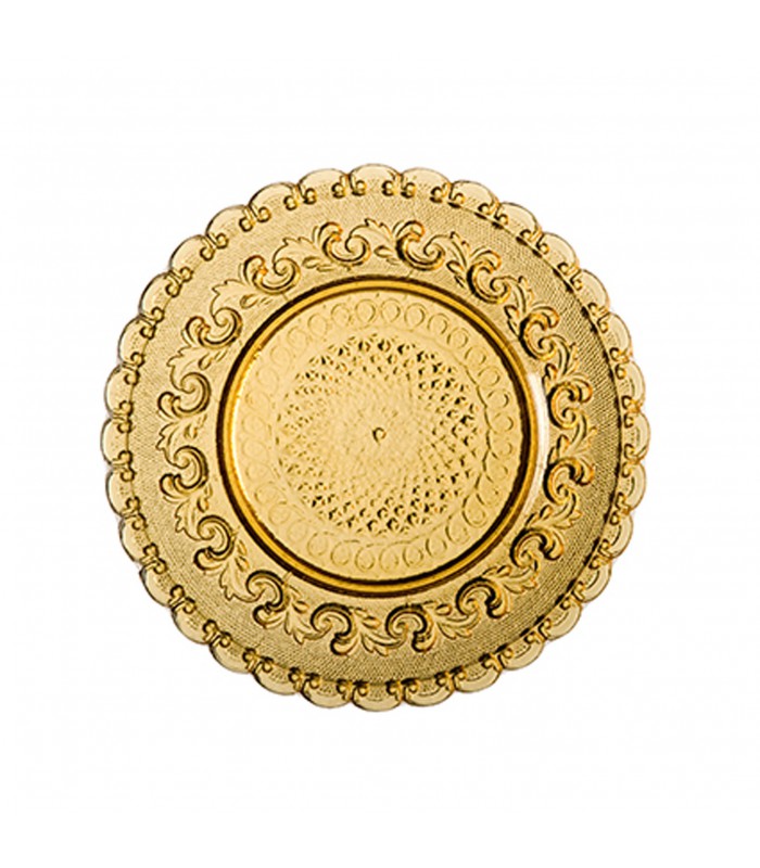 Assiette dessert en verre ambre jaune