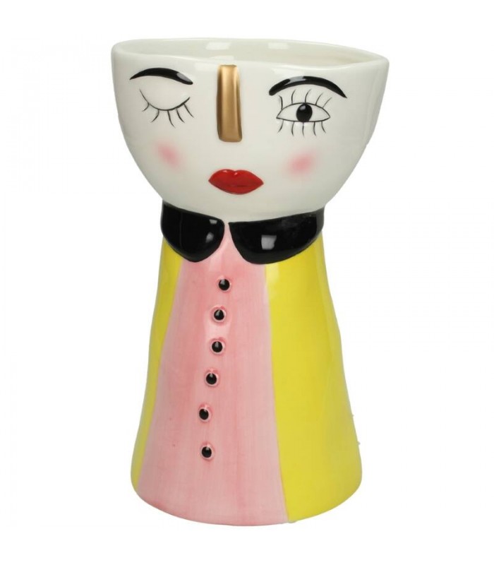 Vase en figure jaune