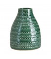 Vase small emerald green dotted