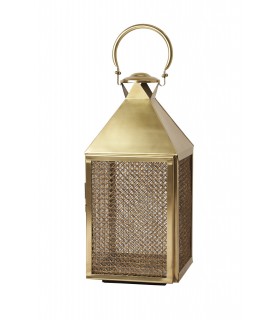 Lantern large brass plated