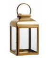 Lantern large brass with clear glass