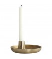 Brass dish candle holder