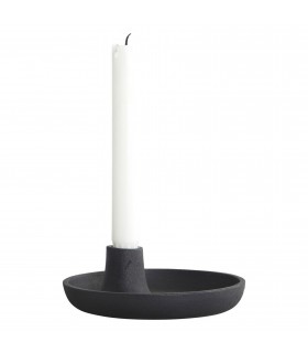 Black dish candle holder