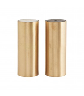 Brass salt and pepper shakers
