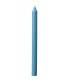 Paraffin wax tapered candle light blue