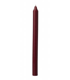 Paraffin wax tapered candle burgundy