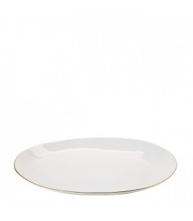 Service gold_Serving plate with gold trim small