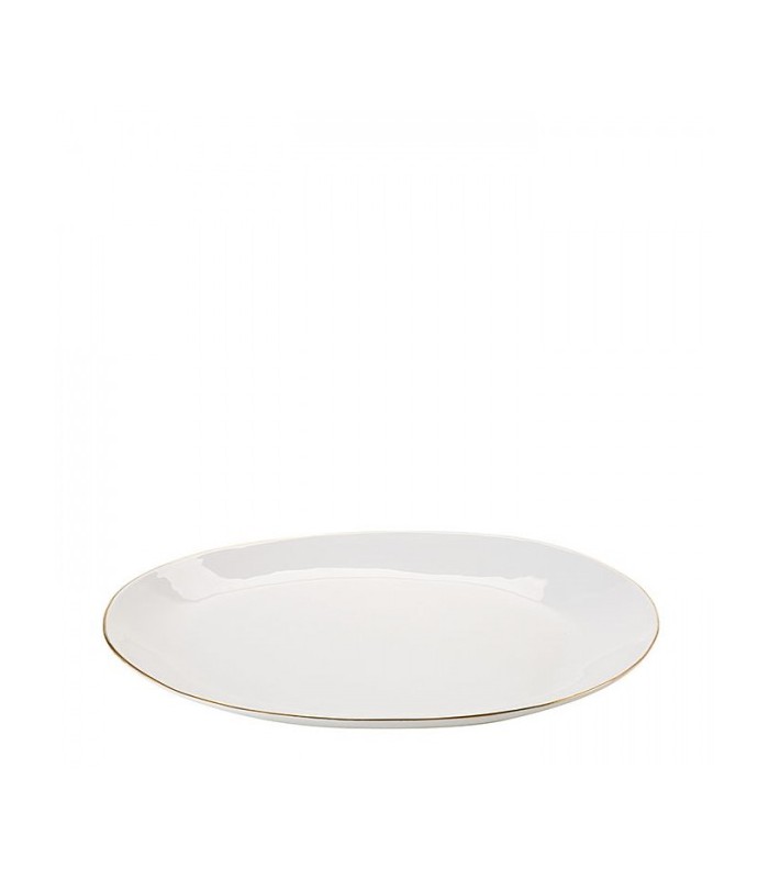 Service gold_Serving plate with gold trim small