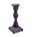Glass candlestick purple