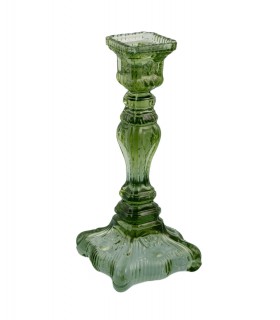 Glass candlestick green