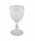 Wine glass with a facetted relief Wine glass with a facetted relief
