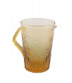 Medallion pitcher amber glass