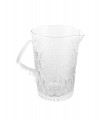 Medallion pitcher clear glass