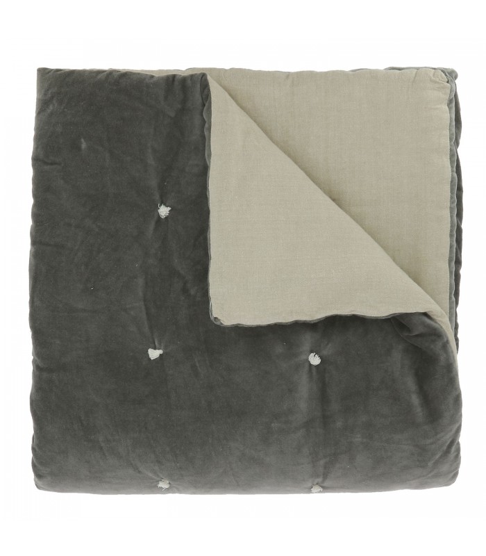 Velvet Bed throw anthracite