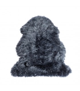 Wool sheepskin dark navy blue