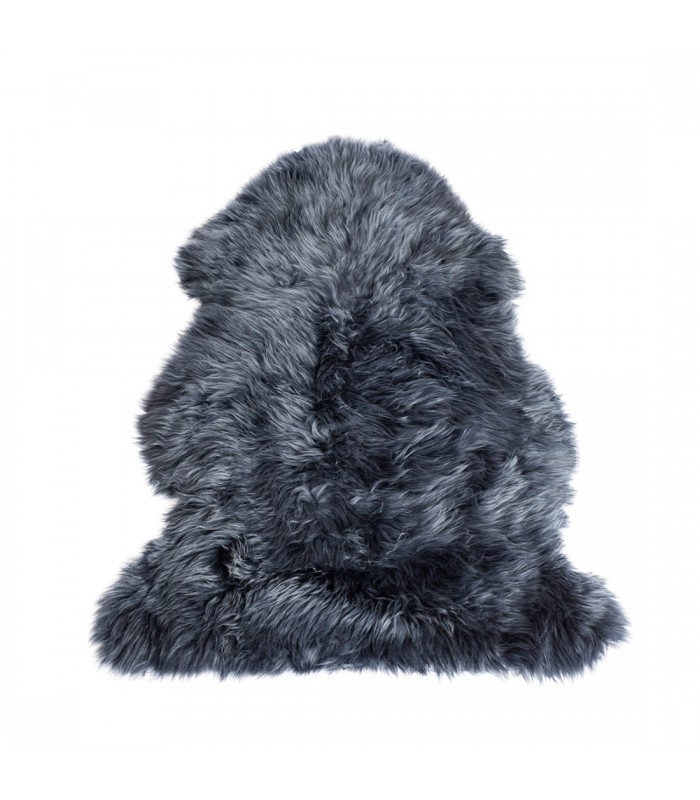 Peau de mouton bleu marine foncé