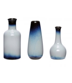 Vase Bleu Blanc Set de 3