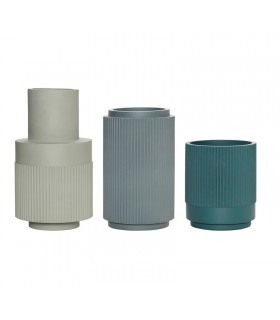 Plaster Vase Set of 3