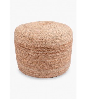 Jute pouf with removable cover