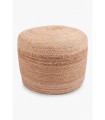 Jute pouf with removable cover